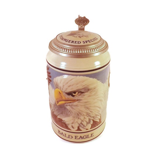 1989 Bald Eagle Stein Budweiser Endangered Species Series