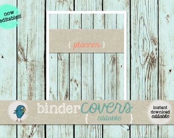Editable/Printable Binder Cover plus Spine for your Home management or Budget Binders-Instant Download & Editable!!