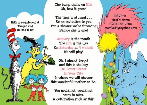 Dr Seuss Templates For The Invitations 4