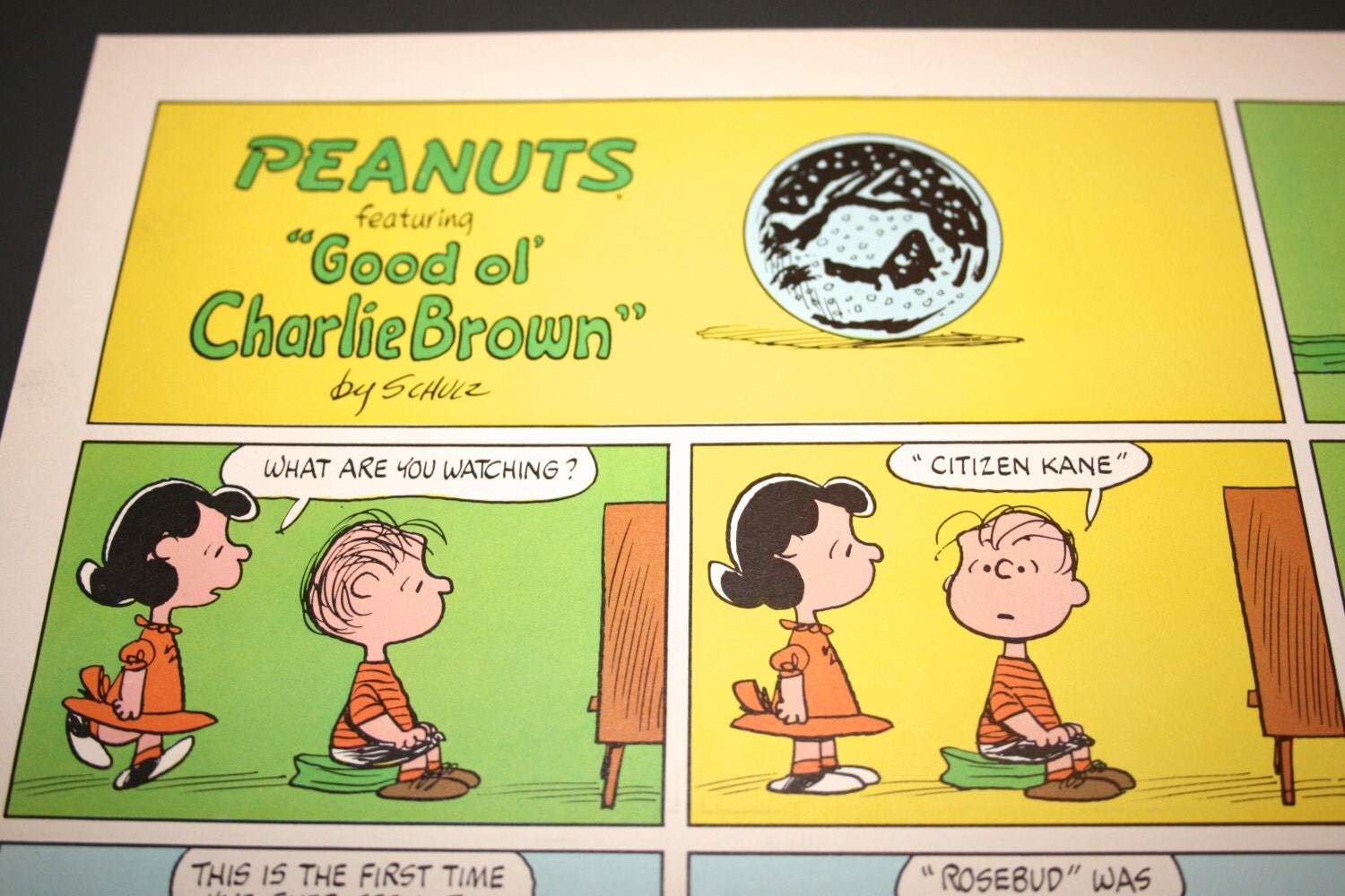 Lucy and Linus Citizen Kane Charlie Brown Peanuts Comic
