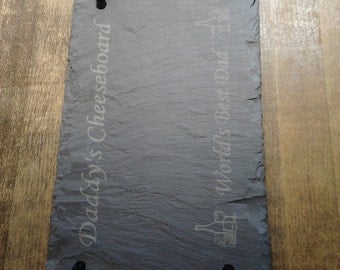 Beautiful Engraved Natural Slate Cheese Board, Personalised with any message to make the perfect gift or present WORLDWIDE DELIVERY