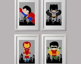 Superhero Wall Art superhero wall art printed superhero bedroom decor Superhero Wall Art superhero wall art printed superhero bedroom decor
