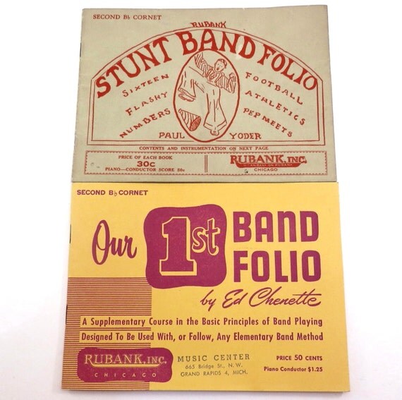 Vintage 1930s Marching Band Music Books Stunt Band Folio Our