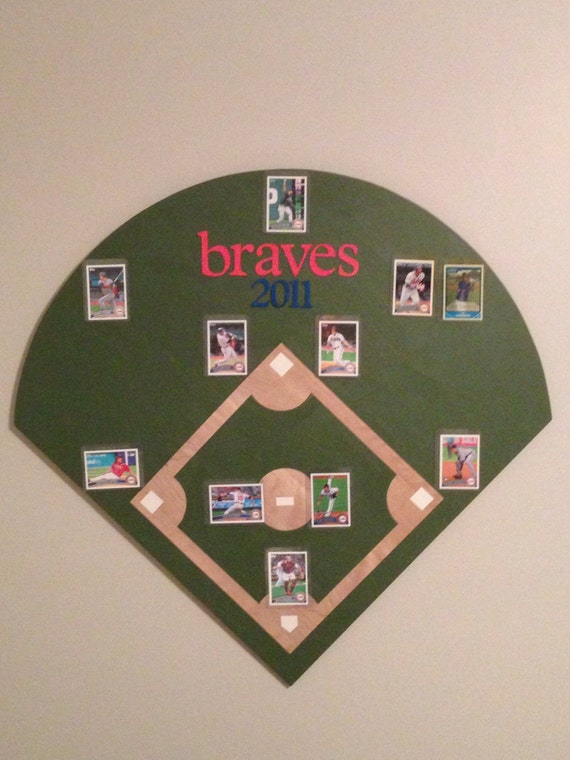 Items similar to baseball field and card display board on Etsy