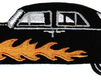 thumbnail image 2 of "Mean Old Bastards" Embroidered Iron-On Patch – Hot Rod Rat Rod Badge – Multicolor 2 of 5