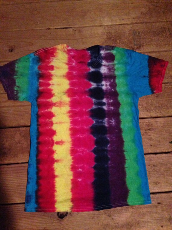 Vertical Stripe Tie-Dye T-Shirt by 13vibes on Etsy