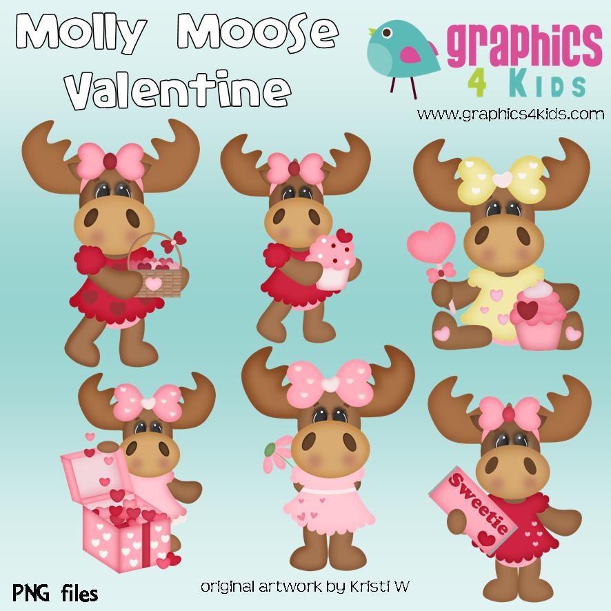 valentine moose clipart - photo #31