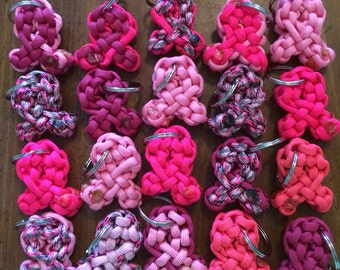 Porte-Clés Ruban De Sensibilisation Pêche - Paracorde - Handmade USA