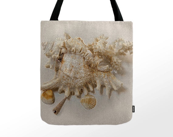 shells, DECORATIVE WOMAN ACCESSORY, tote bag, pure color bag, sea tote ...