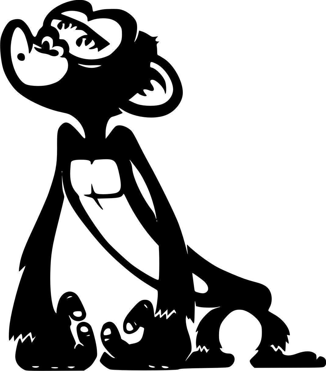 Monkey DieCut Decal Car Window Wall Bumper Phone Laptop