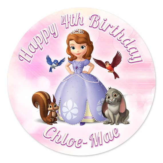 Items similar to Sofia the First Cake Topper 7.5