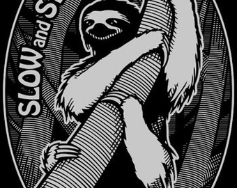 SLOW AND STEADY Babydoll T-Shirt three-toed sloth two-toed