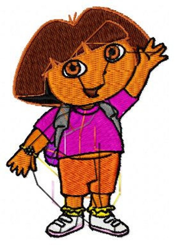 10 Dora The Explorer Embroidery Design 4x4 dst, exp, hus, jef, pes, sew ...