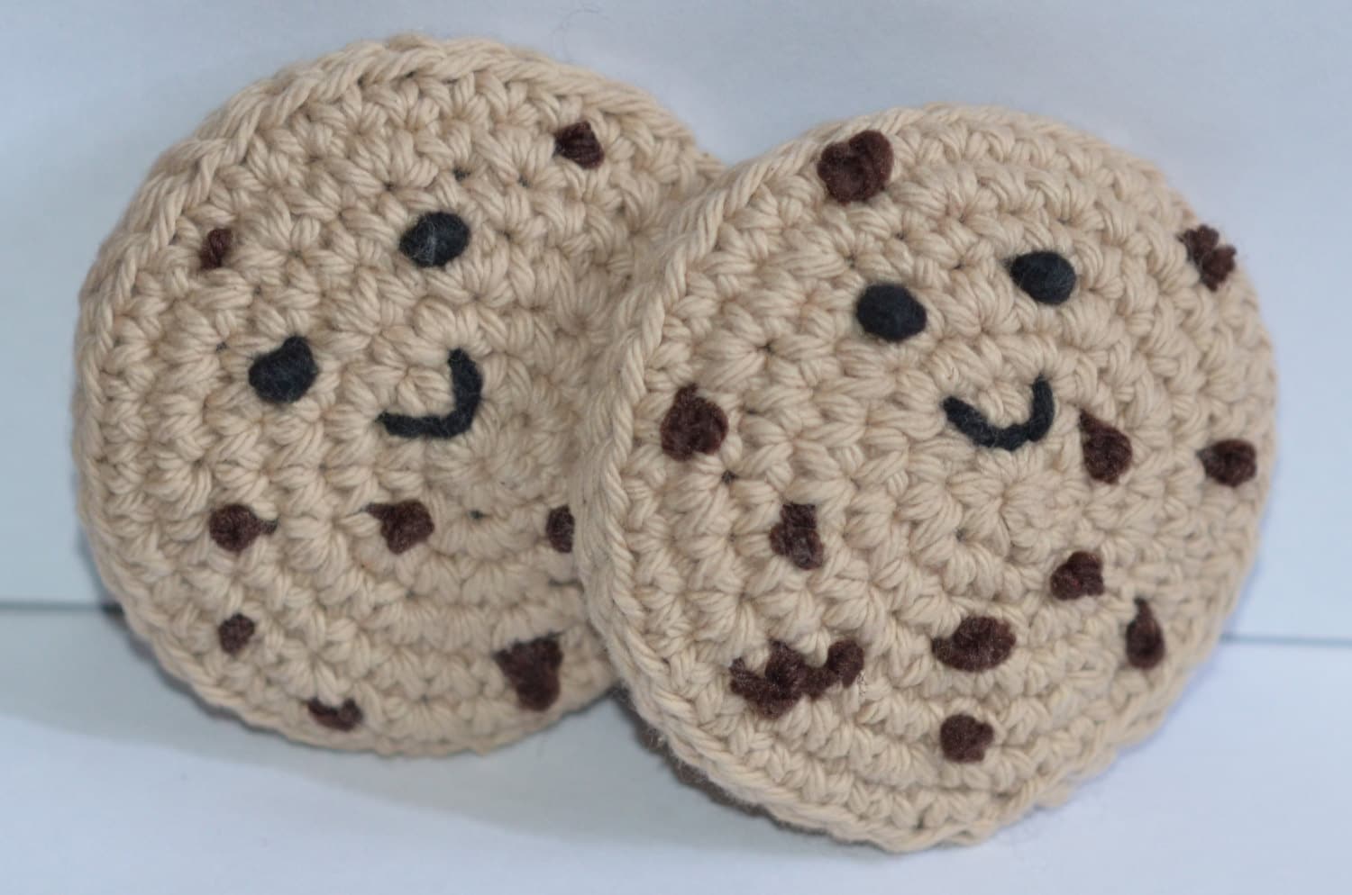 Crochet Amigurumi Chocolate Chip Cookie