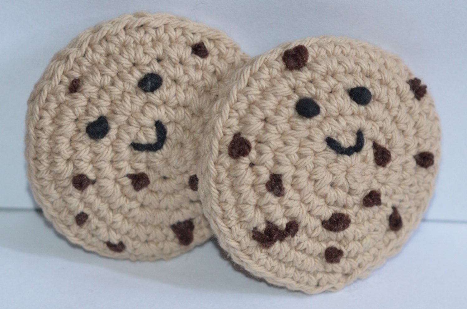 Crochet Amigurumi Chocolate Chip Cookie