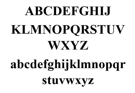 font 1 full size alphabet
