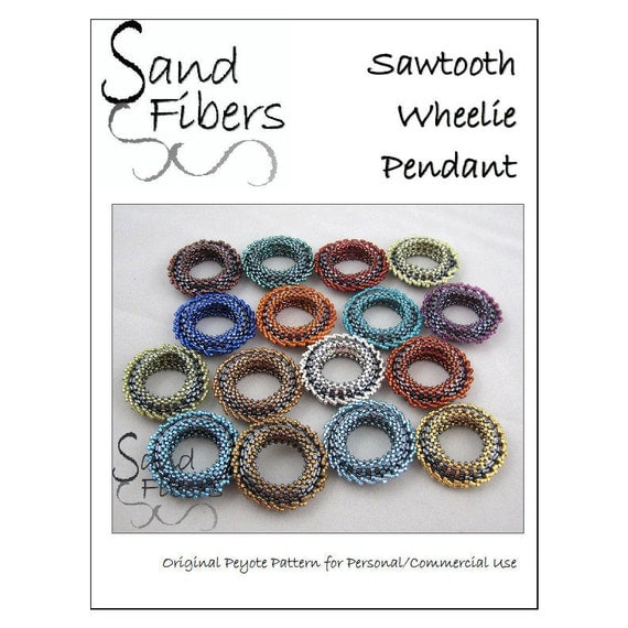 Sawtooth Wheelie Peyote Pendant - A Sand Fibers For Personal/Commercial Use PDF Pattern