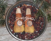 2  Primitive Whimsical Halloween Mini Candy Corn Bowl Fillers Ornies Ornaments Shelf Sitters Tucks