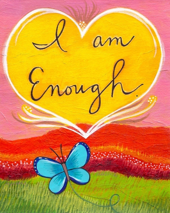 Items similar to Original Painting : I am Enough (Size 8x10) on Etsy