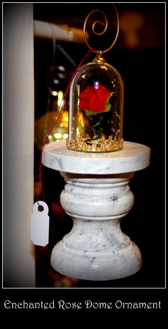 Beauty and the Beast Enchanted Rose Dome by Christalinasales