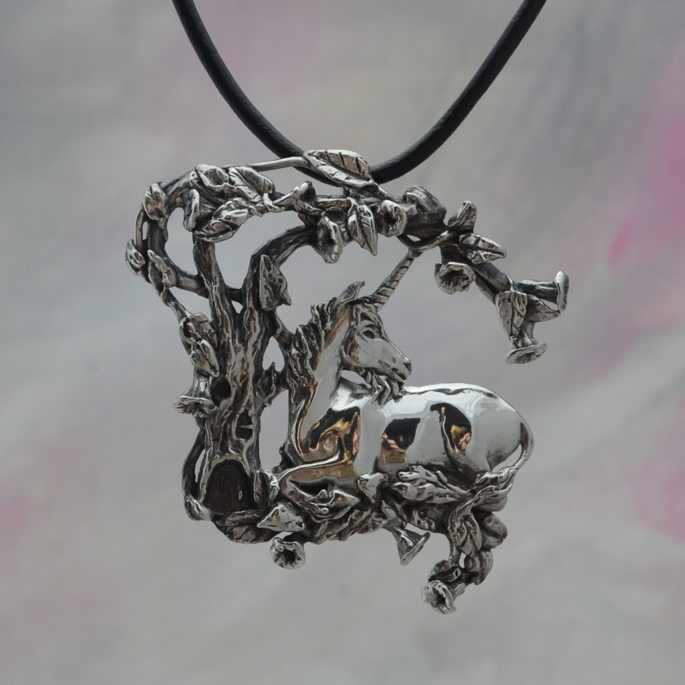 Magical Fantasy Jewelry Unicorn Pendant in Sterling Silver