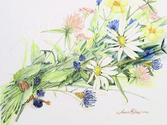 wildflower bouquet sketch