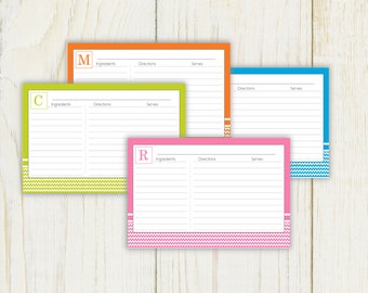 Dots Recipe Cards and Dividers 4x6 Printable with both typeable and ...