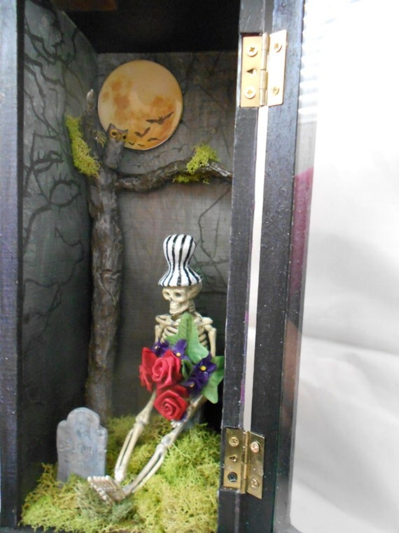 Gothic Shadow Box Skeleton Shadow Box Art