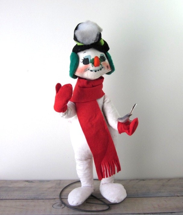 Vintage Annalee Mobilitee Doll 1971 Snowman