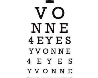 eye chart cardhappy birthdayeye charteye chart cardpaper