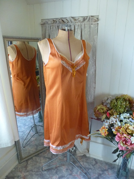 Glam Garb Slip Dress Pumpkin Burnt Orange Plus Size by glamgarb
