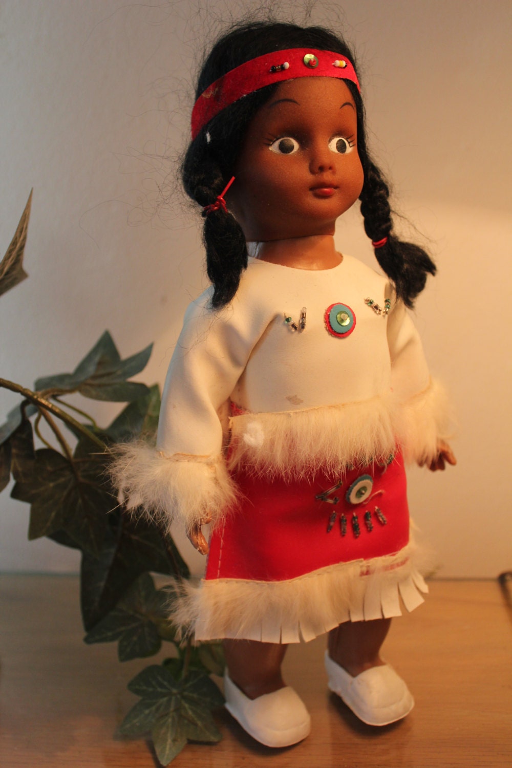 red indian doll