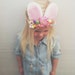 Bunny Ears Headband, Flower Crown, Easter Flower Halo, Easter Crown, Easter Halo