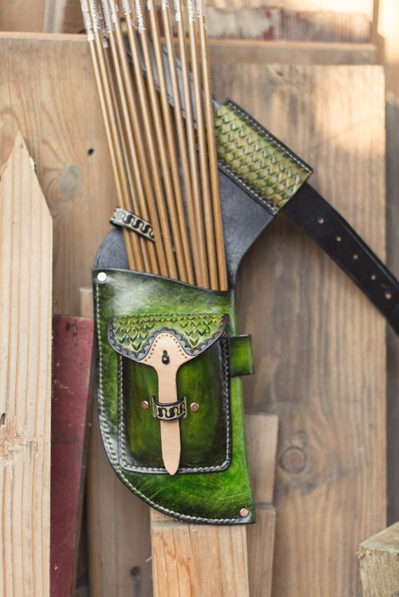 Items similar to Leather Archery Field Quiver on Etsy