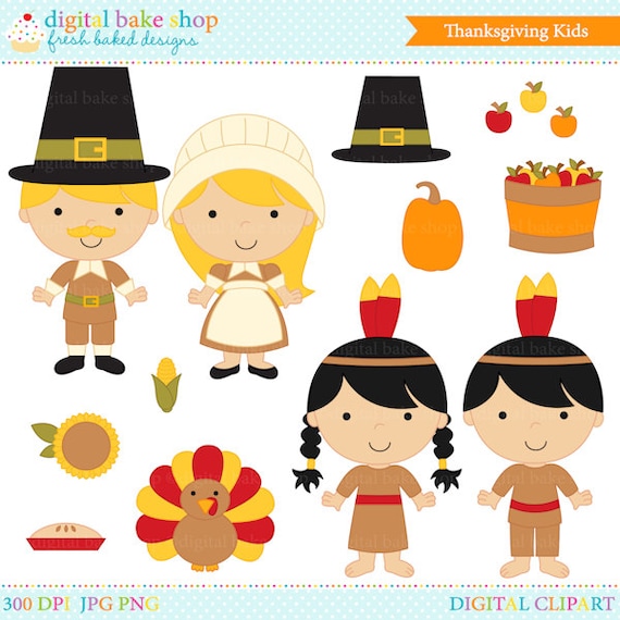 Thanksgiving clipart clip art kids children Thanksgiving