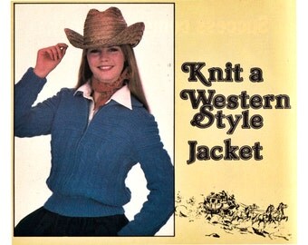 Vintage knit bomber jacket pattern Etsy