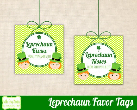 50% OFF St. Patrick's Day Favor Tags, Leprecgaun Favor Tags, Printable Favor Tags, Favor Stickers, St. Patrick's Day Treat Bag Tags Il_570xn
