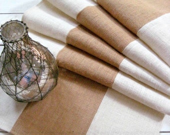 Burlap Table Runner / Rustic Table Runner / Farmhouse Décor / Modern Farmhouse Runner / Cottage Runner / Beach decor