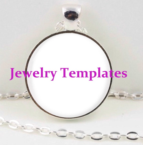 INSTANT DOWNLOAD Jewelry Template Silver Round Pendants