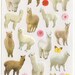 Japanese Sticker Sheet Assort: La Dolce Vita Series - Alpaca Photo Stickers