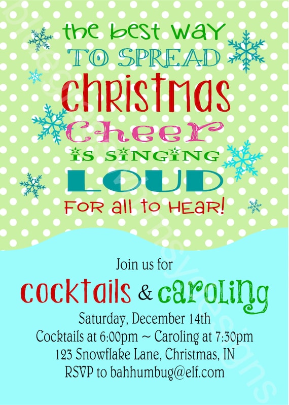 Caroling Party Invitation Wording 2