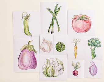 Set of 11 Vegetable Prints