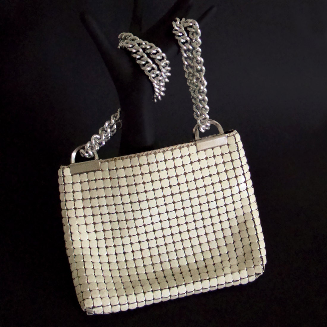 vintage mesh whiting and davis co bags