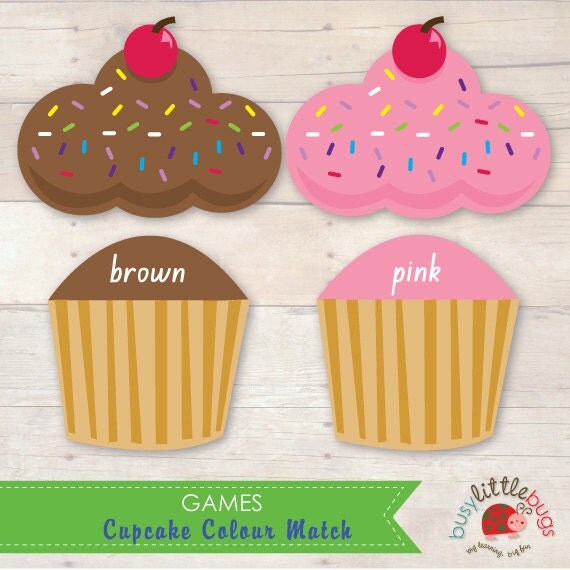 Cupcake Colour Match Game AUTOMATIC DOWNLOAD by BUSYLITTLEBUGSshop