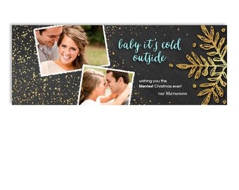 Christmas Facebook Timeline Cover Template - Baby It's Cold Outside - 1187