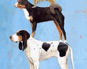 Rabbit Print Rabbit Art Print Rabbit Bunny Print by CocktailZoo