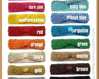 ONLY 2.50 Interchangeable Waffle STRETCHY HEAD BANDs for Baby Girls Newborn Infant Headband for Girls Head Band pink Crochet head bands red