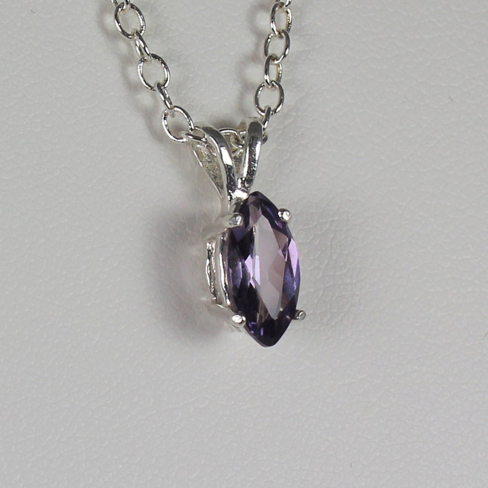 Color Changing Alexandrite Pendant / Necklace Sterling