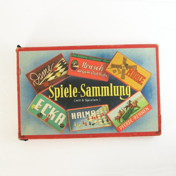 Vintage German Board Games Boxed Set 4 Board Games