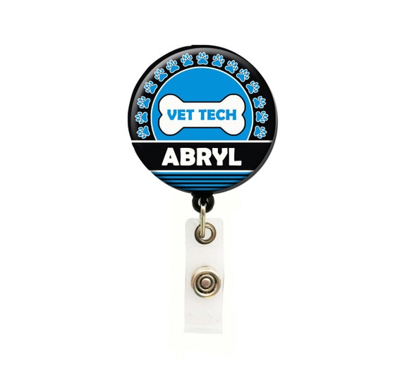 Items Similar To Veterinarian Vet Tech Badge Retractable